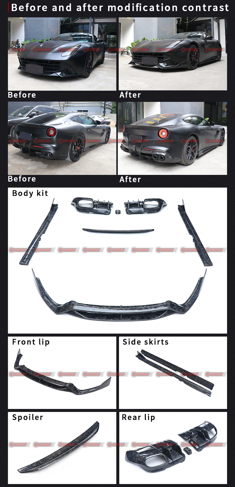 Carbonfaser-Bodykits im DMC-Stil f&uuml;r Ferrari F12