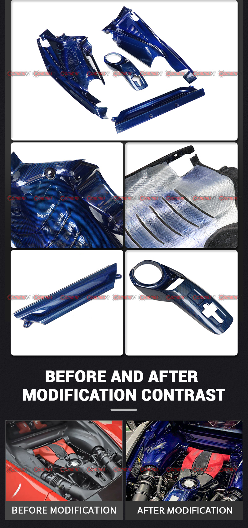 Ferrari F8 Motorabdeckung