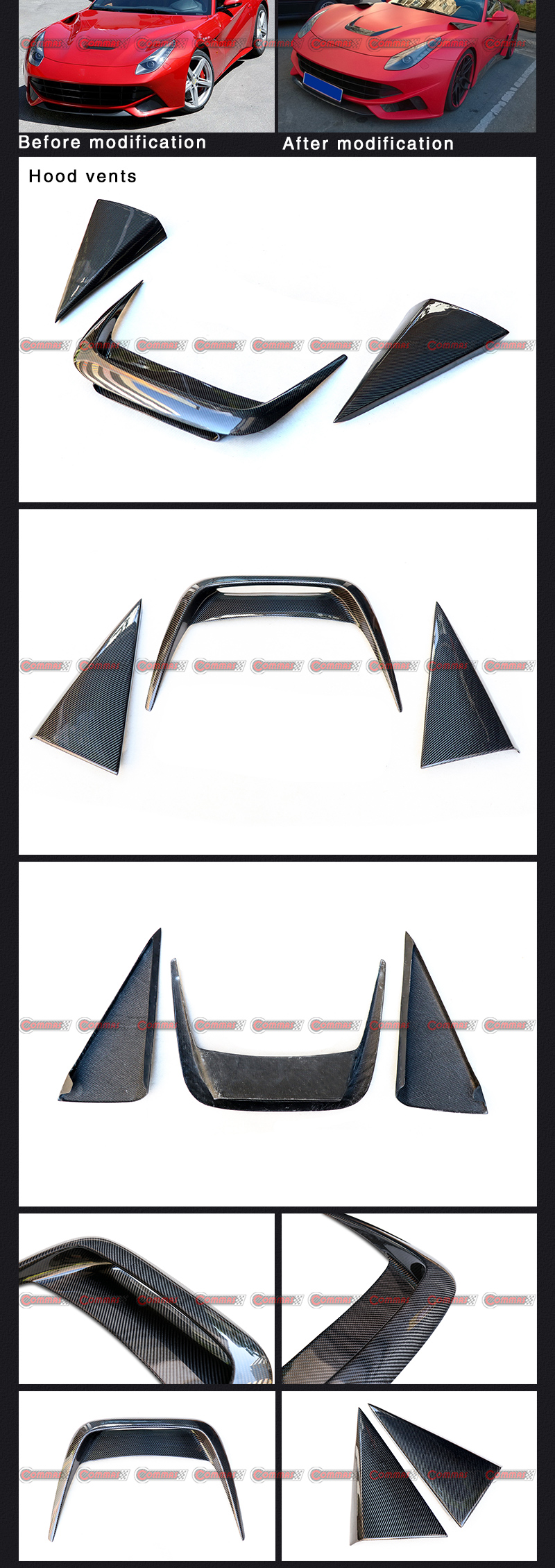  Haubenentl&uuml;ftungs&ouml;ffnungen f&uuml;r Ferrari F12