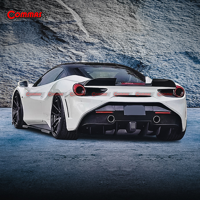 Heckspoiler aus Kohlefaser im SVR-Stil für Ferrari 488