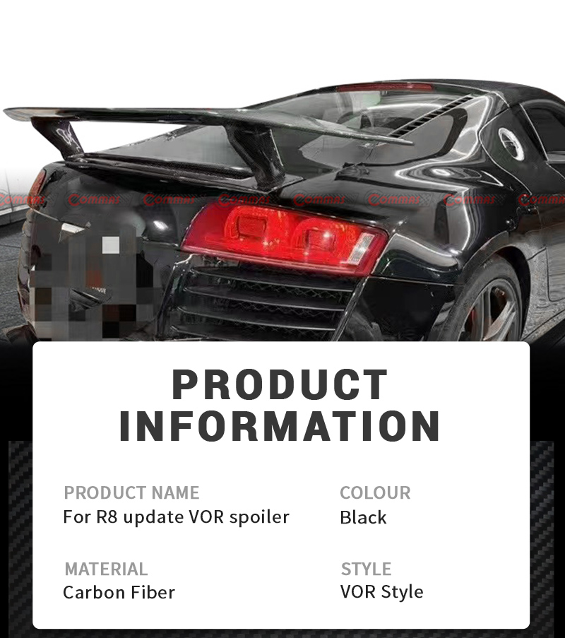 Audi R8 Heckfl&uuml;gel aus trockenem Carbon