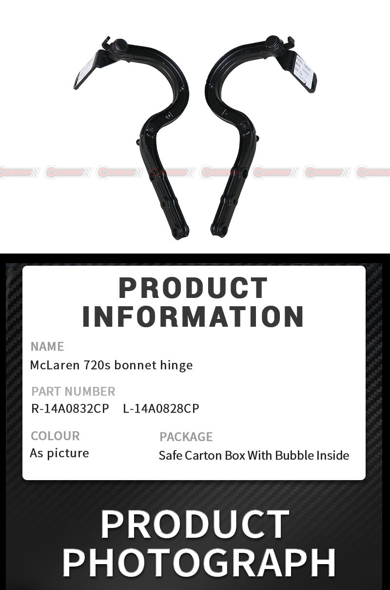 Mclaren 720S Motorhaubenabdeckung, OEM-Scharnier